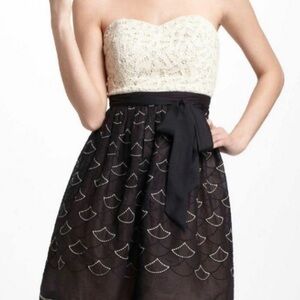 Anthropologie Meadow Rue Battenberg lace bodice dress size 2